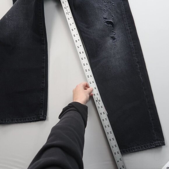 R13 Back Lace Up Jeans in Jake Black Size 27 - Picture 9 of 14